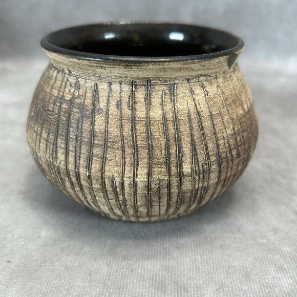 German Studio Signed Pottery by Petra Wessel Whimsical Planter Fairy Garden 3 in - Picture 7 of 9